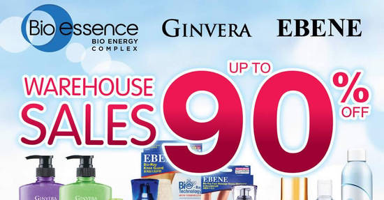 Ginvera, Bio-Essence & Ebene up to 90% off warehouse sale from 11 – 13 Dec 2020 1 Ginvera BioEssence Ebene feat 26 Nov 2018