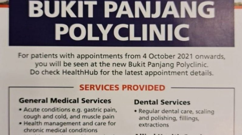 Bukit Panjang Polyclinic Opening in October 2021